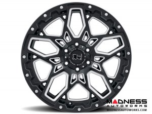 Jeep Custom Wheels (1) - Black Rhino - 17 x 9.5 - Shrapnel - Gloss Black w/ Milled Spokes Jeep Custom Wheels (1) - Black Rhino - 17 x 9.5 - Shrapnel - Gloss Black w/ Milled Spokes